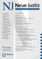 Aufs&auml;tze in der "Neue Justiz"
